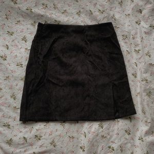 Black corduroy mini skirt size M